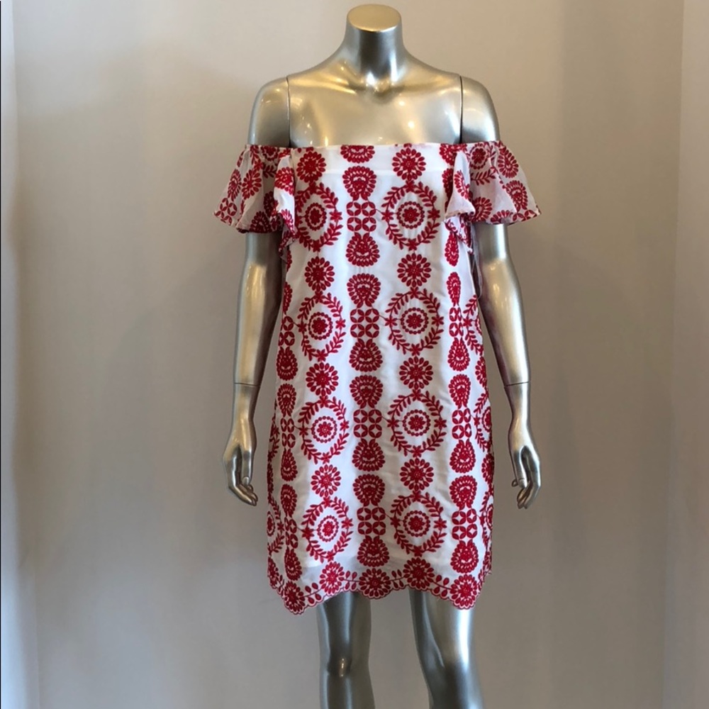 NWT Lucy Paris Off shldr printed dress